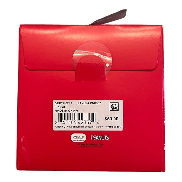 Peanuts Two-Tone Snoopy Woodstock & Red Dog House Lapel Pin Set 3 Piece New - Picture 3 of 3